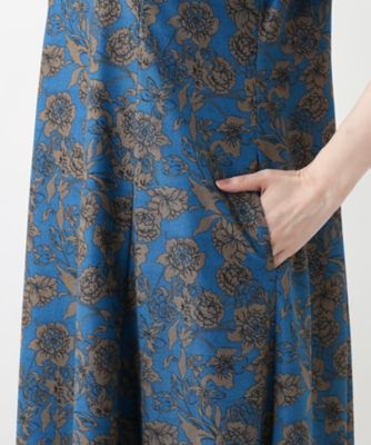 フラワー柄フレアワンピース【Ｌｅｉｌｉａｎ　ＷＨＩＴＥ　ＬＡＢＥＬ】