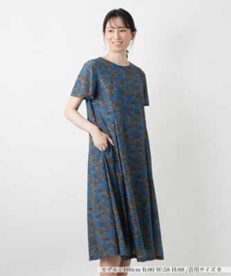 ＜Leilian (Women)＞フラワー柄フレアワンピース【Ｌｅｉｌｉａｎ　ＷＨＩＴＥ　ＬＡＢＥＬ】