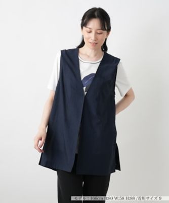 ＜Leilian (Women)＞Ｖネックベスト【Ｌｅｉｌｉａｎ　ＷＨＩＴＥ　ＬＡＢＥＬ】