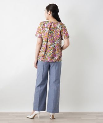 フラワープリントブラウス【Ｌｅｉｌｉａｎ　ＷＨＩＴＥ　ＬＡＢＥＬ】