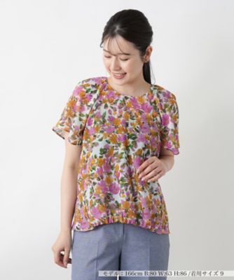 フラワープリントブラウス【Ｌｅｉｌｉａｎ　ＷＨＩＴＥ　ＬＡＢＥＬ】