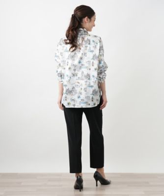 プリントブラウス【Ｌｅｉｌｉａｎ　ＷＨＩＴＥ　ＬＡＢＥＬ】