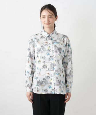 プリントブラウス【Ｌｅｉｌｉａｎ　ＷＨＩＴＥ　ＬＡＢＥＬ】