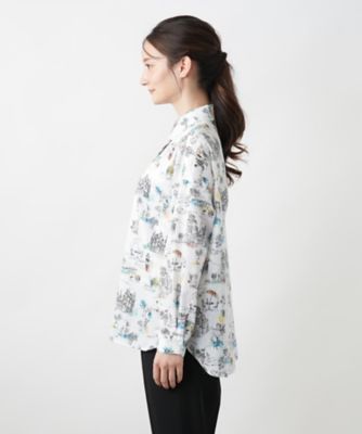 プリントブラウス【Ｌｅｉｌｉａｎ　ＷＨＩＴＥ　ＬＡＢＥＬ】