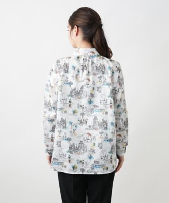 プリントブラウス【Ｌｅｉｌｉａｎ　ＷＨＩＴＥ　ＬＡＢＥＬ】