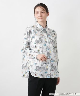 ＜Leilian (Women)＞プリントブラウス【Ｌｅｉｌｉａｎ　ＷＨＩＴＥ　ＬＡＢＥＬ】