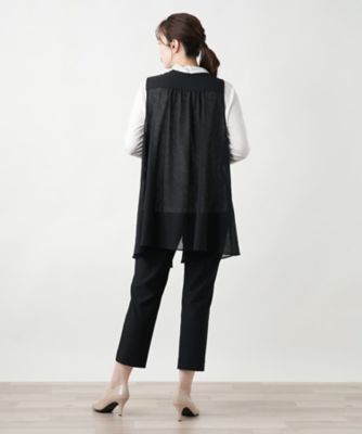 【極美品】レリアン　Leilian ボアロングベスト　ムートン 現行 ロングベスト | Leilian plus house (Women/大きいサイズ