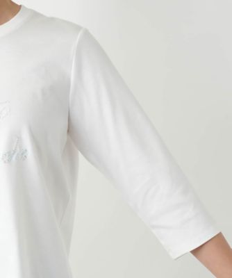 刺繍クルーネックカットソー【ＭＵＳＥ　ＢＹ　ＲＯＣＨＡＳ　Ｐｒｅｍｉｅｒｅ】