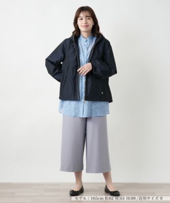 ☆美品☆レリアン　フーデッドウールジャケット　ブルー系　装飾ボタン　9号 ☆美品☆レリアン フーデッドウールジャケット ブルー系 装飾