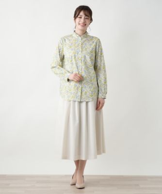 レリアン リバティプリント シャツ サイズ11 美品 リバティプリントブラウス【Liberty】 | Leilian (Women