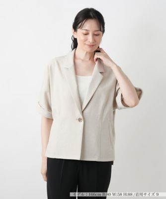 ＜Leilian (Women)＞五分袖ジャケット【Ｌｅｉｌｉａｎ　ＷＨＩＴＥ　ＬＡＢＥＬ】