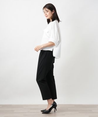 比翼バンドカラーブラウス【Ｌｅｉｌｉａｎ　ＷＨＩＴＥ　ＬＡＢＥＬ】
