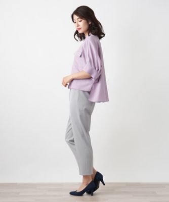 比翼バンドカラーブラウス【Ｌｅｉｌｉａｎ　ＷＨＩＴＥ　ＬＡＢＥＬ】