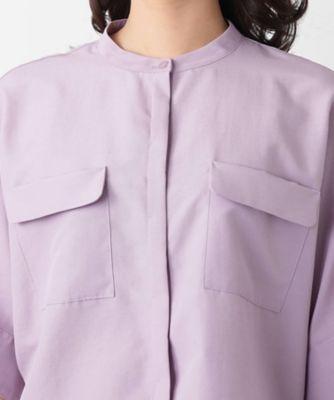 比翼バンドカラーブラウス【Ｌｅｉｌｉａｎ　ＷＨＩＴＥ　ＬＡＢＥＬ】