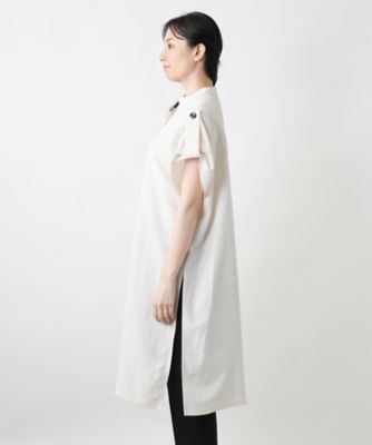 バンドカラーチュニックブラウス【Ｌｅｉｌｉａｎ　ＷＨＩＴＥ　ＬＡＢＥＬ】