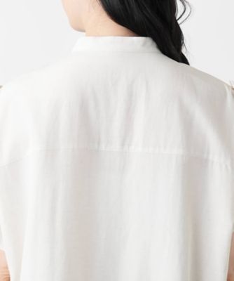 バンドカラーチュニックブラウス【Ｌｅｉｌｉａｎ　ＷＨＩＴＥ　ＬＡＢＥＬ】