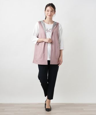 リバーシブルフーデッドベスト【Ｌｅｉｌｉａｎ　ＷＨＩＴＥ　ＬＡＢＥＬ】