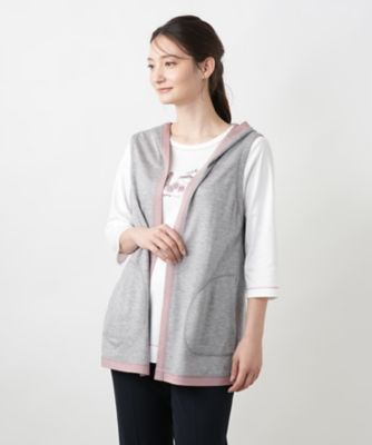 リバーシブルフーデッドベスト【Ｌｅｉｌｉａｎ　ＷＨＩＴＥ　ＬＡＢＥＬ】