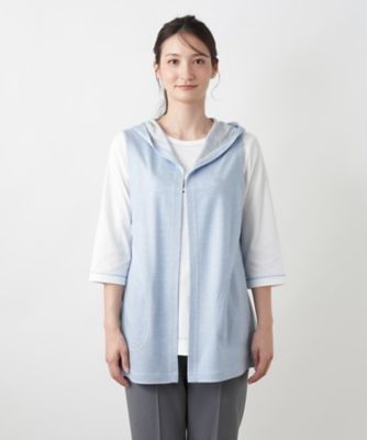 リバーシブルフーデッドベスト【Ｌｅｉｌｉａｎ　ＷＨＩＴＥ　ＬＡＢＥＬ】