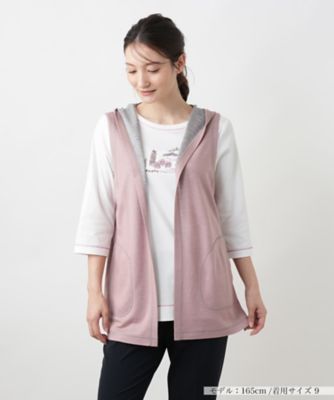 リバーシブルフーデッドベスト【Ｌｅｉｌｉａｎ　ＷＨＩＴＥ　ＬＡＢＥＬ】