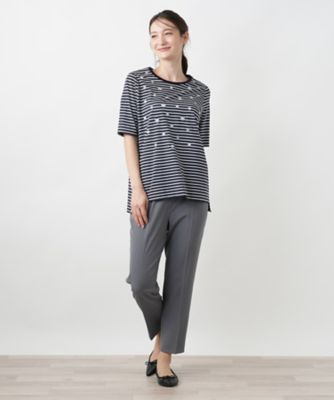 ドットボーダーＴシャツ【Ｌｅｉｌｉａｎ　ＷＨＩＴＥ　ＬＡＢＥＬ】
