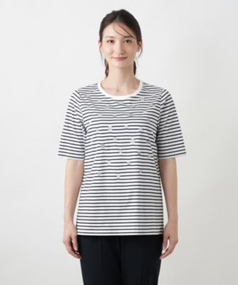 ドットボーダーＴシャツ【Ｌｅｉｌｉａｎ　ＷＨＩＴＥ　ＬＡＢＥＬ】