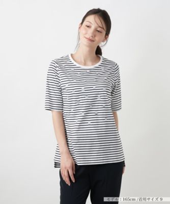 ドットボーダーＴシャツ【Ｌｅｉｌｉａｎ　ＷＨＩＴＥ　ＬＡＢＥＬ】