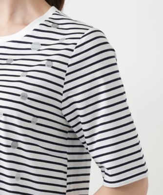ドットボーダーＴシャツ【Ｌｅｉｌｉａｎ　ＷＨＩＴＥ　ＬＡＢＥＬ】