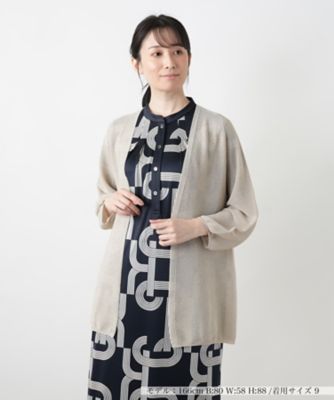 ＜Leilian (Women)＞ラメトッパーカーディガン【Ｌｅｉｌｉａｎ　ＷＨＩＴＥ　ＬＡＢＥＬ】