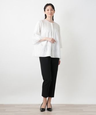 カットワーク刺繍ブラウス【Ｌｅｉｌｉａｎ　ＷＨＩＴＥ　ＬＡＢＥＬ】