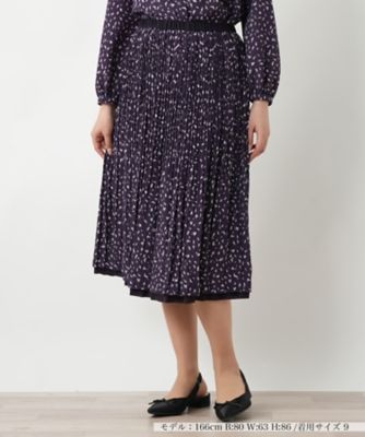 Leilian (Women)/レリアン リバーシブルプリーツスカート【Leilian WHITE LABEL】