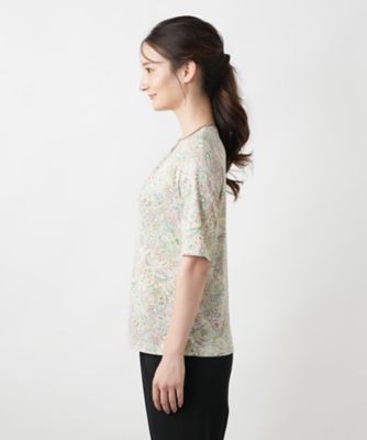 ペイズリーカットソー【Ｌｅｉｌｉａｎ　ＷＨＩＴＥ　ＬＡＢＥＬ】