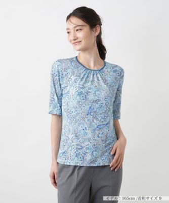 ＜Leilian (Women)＞ペイズリーカットソー【Ｌｅｉｌｉａｎ　ＷＨＩＴＥ　ＬＡＢＥＬ】