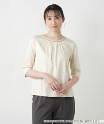 スパンコール七分袖カットソー