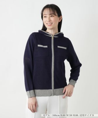 ジップニットパーカ