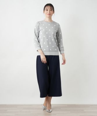 ドットクルーネックニット | Leilian (Women)/レリアン | 三越