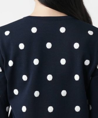 ドットクルーネックニット