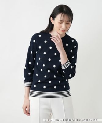 ドットクルーネックニット | Leilian (Women)/レリアン | 三越