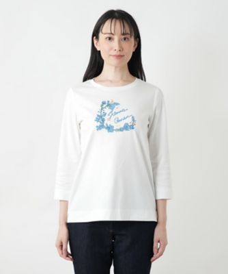 刺繍クルーネックTシャツ | Leilian (Women)/レリアン | 三越
