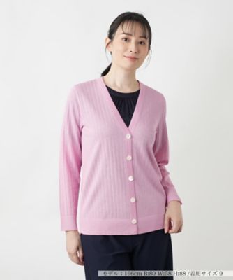 美品✨レリアン　現行　カーディガン　ピンク　11号　薄手 ピンク系 Leilian (Women) | 三越伊勢丹オンラインストア・通販
