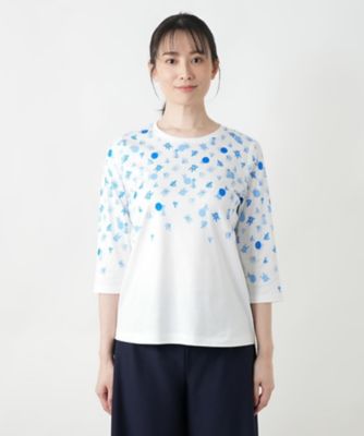 プリントクルーネックTシャツ | Leilian (Women)/レリアン