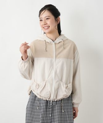 近年美品 レリアン 比翼フーデッドジャケット パーカー 9号 ベージュ