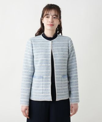 ノーカラーニットジャケット | Leilian (Women)/レリアン | 三越