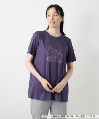 ＜Leilian (Women)＞ビーズイラストＴシャツ【Ｌｅｉｌｉａｎ　ＷＨＩＴＥ　ＬＡＢＥＬ】