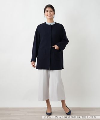 ノーカラーコート【Leilian WHITE LABEL