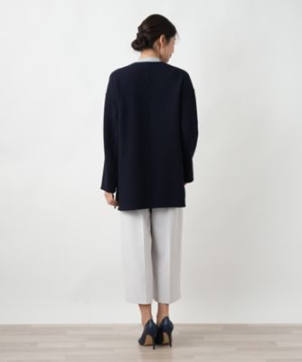 Leilian レリアン ノーカラー コットンコート 17＋ 銀タグ Leilian レリアン ノーカラー コットンコート 17＋ 銀タグ