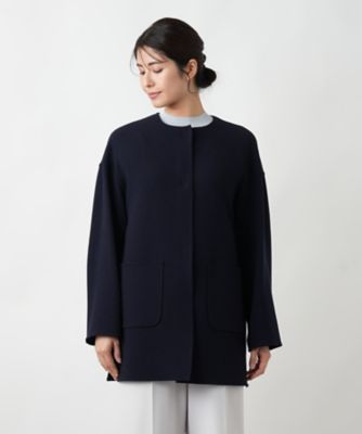 ノーカラーコート【Leilian WHITE LABEL