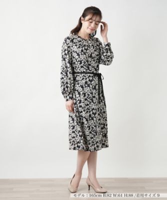 プリントフレアワンピース【ＲＯＣＨＡＳ　Ｐｒｅｍｉｅｒｅ】