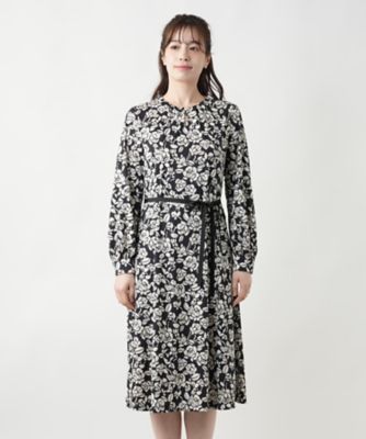 プリントフレアワンピース【ＲＯＣＨＡＳ　Ｐｒｅｍｉｅｒｅ】