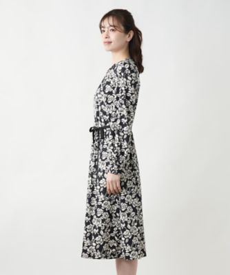 プリントフレアワンピース【ＲＯＣＨＡＳ　Ｐｒｅｍｉｅｒｅ】